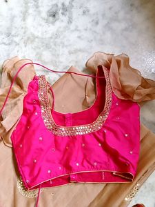 Mirror Work Blouse Nd Saree Desginer