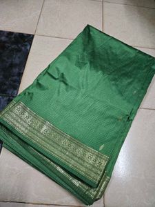 Green Polyester Saree