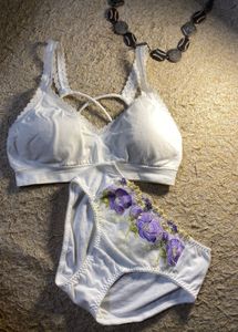White Lingerie Set with Pinteresty Floral Details