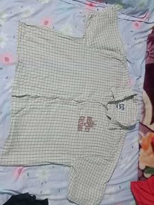 Vintage Checkered Button-Down Boxy Shirt With Crop