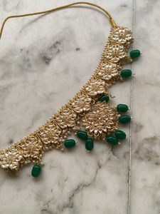 Green Kundan Set