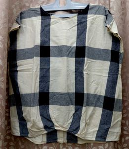checked tunic top
