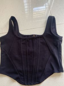Black Corset Tank Top