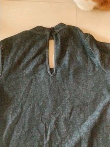 Stylish Grey Cut-Out Top