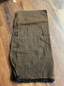 PLEATED BROWN COLOR FABRIC FOR SAREES N GOWNS