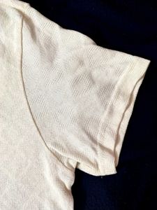 Textured Art White T-Shirt