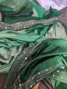 Ombre Heavy Mirror Work Saree