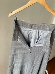 Asymmetrical Fold Pleat MIDI Skirt