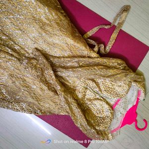 Golden Sequin Ethnic Gown