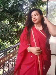 Red Embroidered Saree