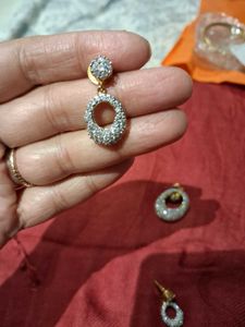 American Diamond Half Set