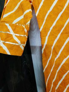 Orange Kurta With Gota Patti