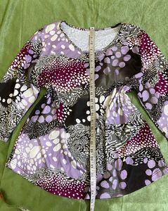 Patterned Purple Tunic Top