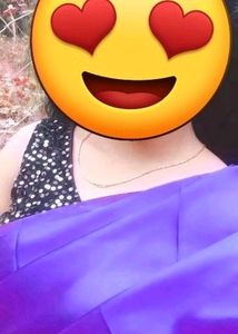 Beautiful Purple Saree With Blouse 🥻