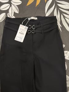 Zara Jeggings With Side Slit In Bottoms