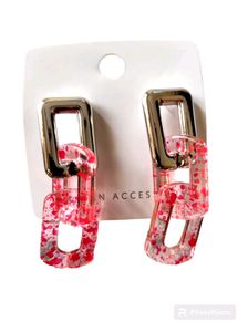 Beautiful Designed Red N Silver Fashionable Earrings For Any Occasion