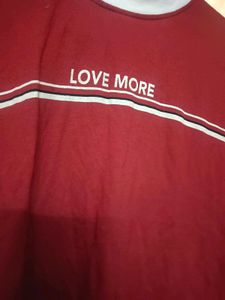 Red &#39;Love More&#39; Tee