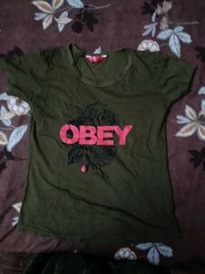 OBEY Graphic Tee - Olive Green