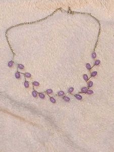 Beaded Leaf Necklace Set