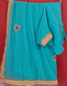 Women Sea green Saree