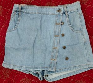 Denim Skort