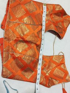 Orange Zeri Work  Blouse