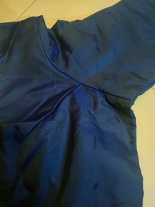 Dark Blue Contrast Blouse