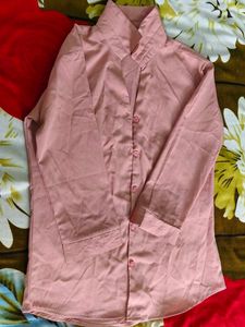 Dusty Rose Button-Down Shirt