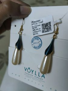 Voylla Long Pearl Earrings