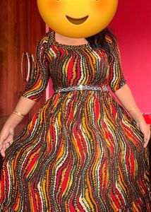 Colorful Print Dress