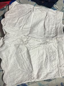 Cute White Embroidered Short