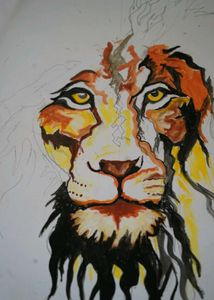 Hand Painted Lion