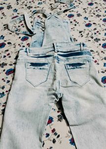 Denim Dungaree With Tshirt