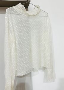 Off white Net Top