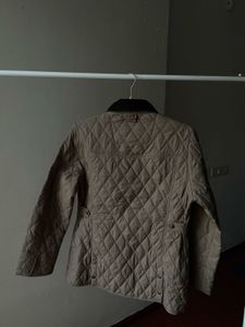 QUILTED LIGHWEIGHT DARK BROWN JACKET