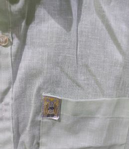 Light  Pista Green Colour Cotton Linen Shirt