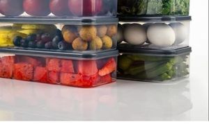 Set of 6 Transparent Storage Containers (New)