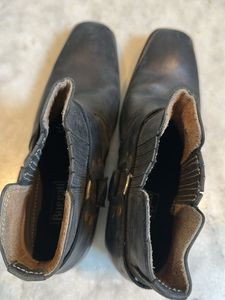Black Leather Ankle Boots