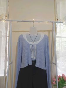 Light Blue Tie Knot Cardigan