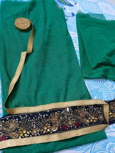 Embroidered Green Kurta Fabric