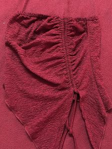 Maroon Tie-Up Crop Top