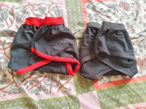 Black Briefs Cotton Panties Combo 2 Pieces 34in🩲