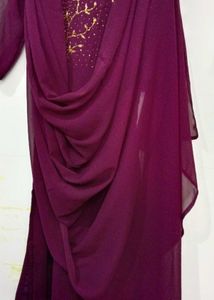 Georgette Draped Kurta with Gold Sequin Embroidery