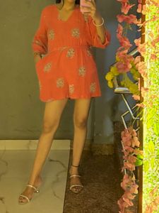 Chumbak Brand Floral Print Jumpsuit