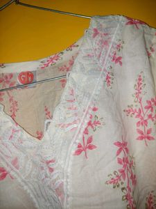White Printed Kurti