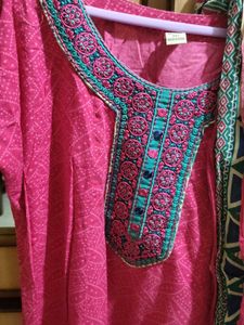 Pink Printed Kurta Set