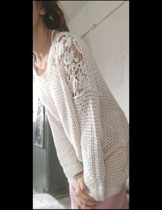 Oversized Crochet Top