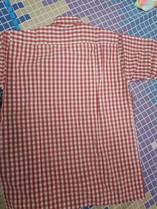 Red Check Shirt In Half Sleeve For Men Xl Size