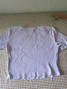 Zara Ribbed Crop Top - Lilac