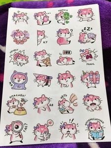 Cute Hamster Stickers Pack Of 3